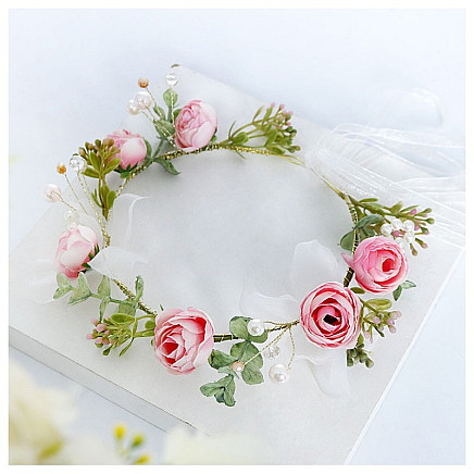 Wreath headband wreath BOHO flowers W112