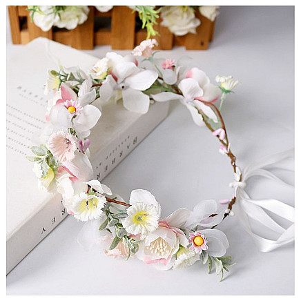 Wreath headband wreath BOHO flowers W113