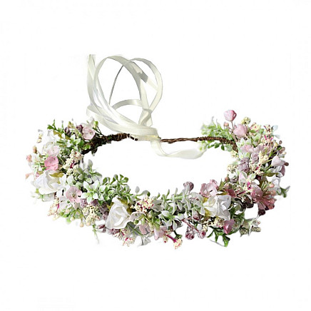 Wreath headband wreath BOHO flowers W94