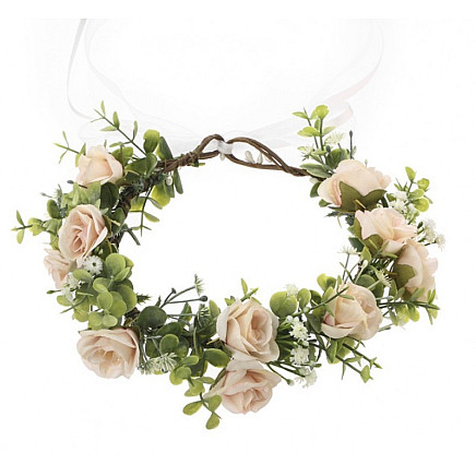 Wreath headband flowers wreath BOHO W89