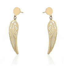 Earrings made of surgical steel, gold-plated studs KST2064