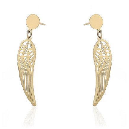 Earrings made of surgical steel, gold-plated studs KST2064