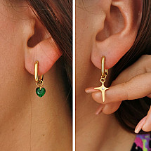 Earrings made of gold-plated stainless steel KST2942