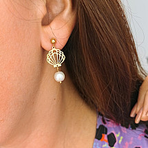 Earrings made of gold-plated stainless steel KST2953