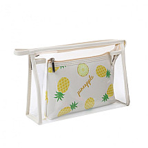 Foldable cosmetic bag pineapples 2in1 case KS68