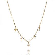 Necklace made of 14k gold-plated stainless steel NST1585