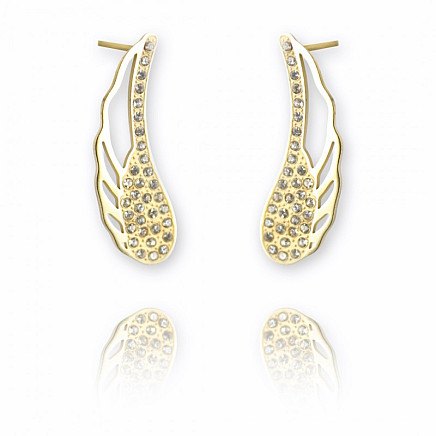 Earrings made of gold-plated stainless steel KST2998