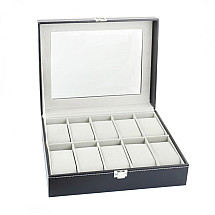 Casket box for 10 watches, gray interior PD33