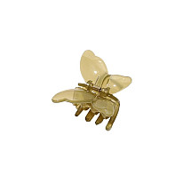 Hair clip butterfly buckle transparent green 6 cm SP244ZIE