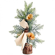 A small Christmas tree on a wooden stand Christmas KSN90