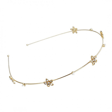 Delicate metal flower hairband O488