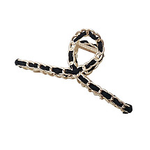 XL gold metal buckle hairpin with black 11cm SP231