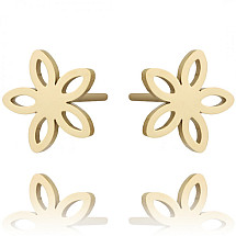 Earrings made of 14k gold-plated stainless steel KST2923