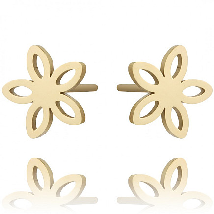 Earrings made of 14k gold-plated stainless steel KST2923