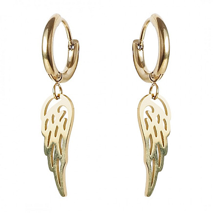 Earrings made of 14k gold-plated stainless steel KST3058