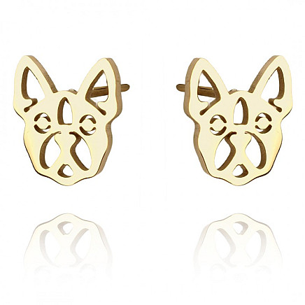 Earrings made of gold-plated stainless steel KST3049