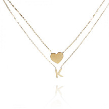 Necklace made of 14k gold-plated stainless steel NST2063K