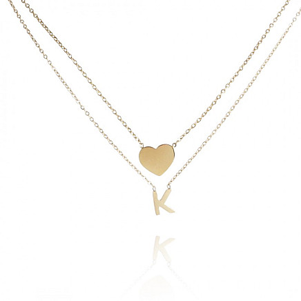 Necklace made of 14k gold-plated stainless steel NST2063K