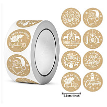 500pcs Christmas stickers on tape diameter 25mm decorative self-adhesive stickers labels NNK18