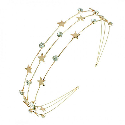 Hairband decorated with multi-star gold O529