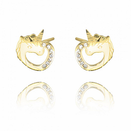 Earrings made of gold-plated stainless steel KST3003