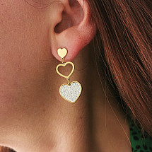 Earrings made of gold-plated stainless steel KST2820