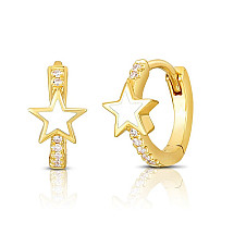 Earrings made of gold-plated stainless steel with English clasp KST2980