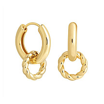 Earrings made of gold-plated stainless steel with English clasp KST3027