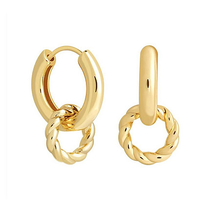 Earrings made of gold-plated stainless steel with English clasp KST3027