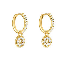 Earrings made of gold-plated stainless steel with English clasp KST3030