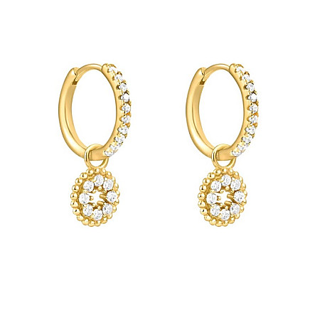 Earrings made of gold-plated stainless steel with English clasp KST3030