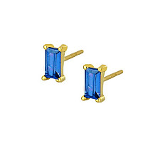 Earrings made of stainless steel with gold-plated studs KST3029