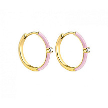 Earrings made of gold-plated stainless steel with English clasp KST3043