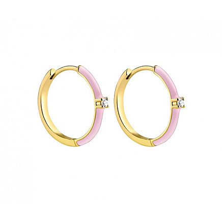 Earrings made of gold-plated stainless steel with English clasp KST3043