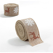 Beige Christmas ribbon 5cm x 2m KSN130