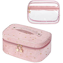 Foldable cosmetic bag with 2-in-1 insert, KS97R case