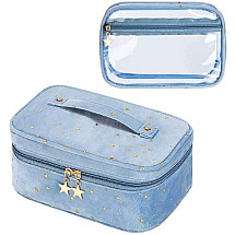 Foldable cosmetic bag with 2-in-1 insert, KS97N case