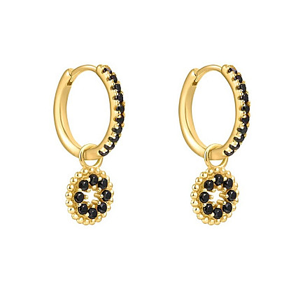 Earrings made of 14k gold-plated stainless steel KST3030CZ