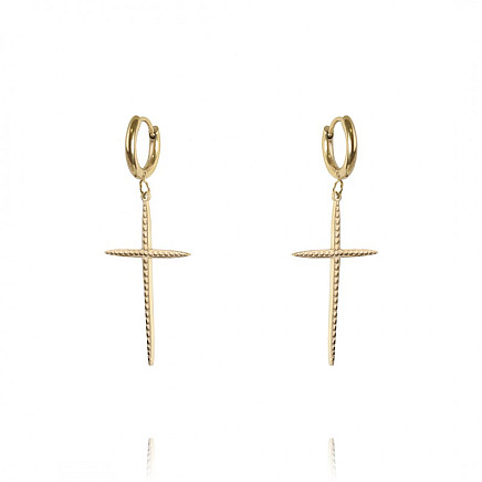 Earrings made of gold-plated stainless steel KST2843