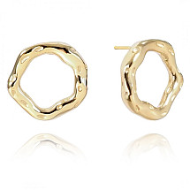 Earrings made of stainless steel with gold-plated studs KST3165