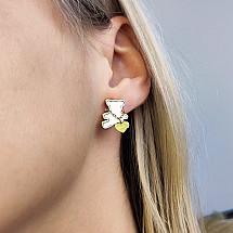 Earrings made of gold-plated stainless steel KST2827