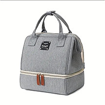 Bag, stroller organizer, 2 compartments, gray 26x23x18cm PLM29SZ