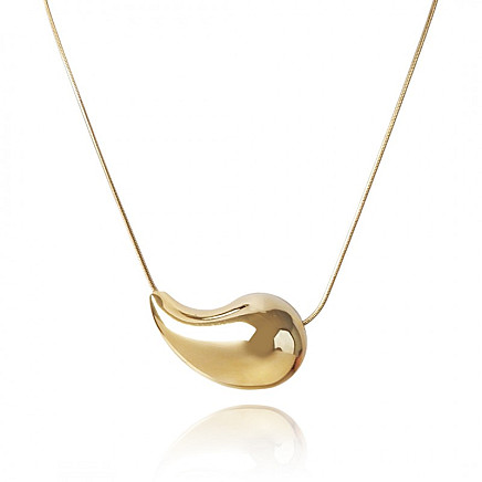 Necklace, stainless steel, 14k gold-plated, 2.1 cm, NST2083