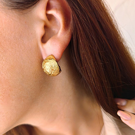 Earrings made of gold-plated stainless steel KST2973