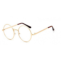 GLASSES Round clear gold OK154