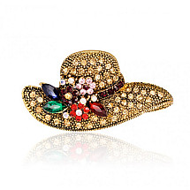 CRYSTAL HAT decorative brooch BZ114