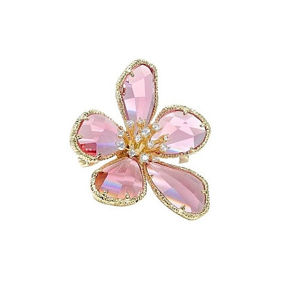 Decorative brooch Crystal Flower BZ142