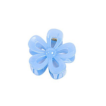 Hairpin buckle blue XL flower 6.5 x 7cm SP276N