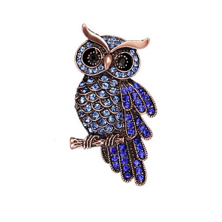 CRYSTAL owl decorative brooch BZ90