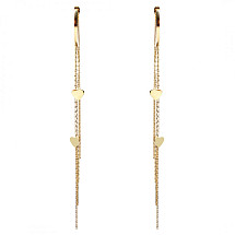 Earrings made of gold-plated stainless steel KST3175